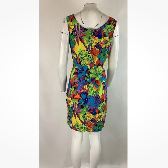 Vintage Hilo Hattie Sz M Hawaiian Tropical Floral Print Wrap Dress Multicolor - Picture 4 of 6
